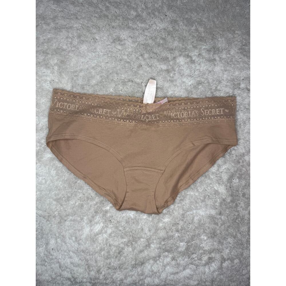 NWT Victoria’s Secret Low Rise Hiphugger Nude Lace Waist Panty Large 2013